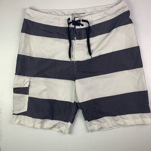 BLUENOTES Mens Boardshorts Trunks Sz 36 White/Gray